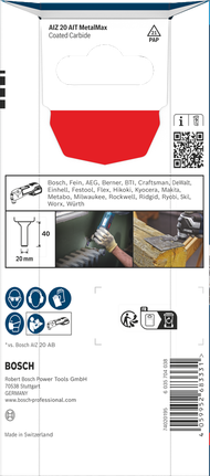 Bosch EXPERT AIZ 20 AIT MetalMax süvistuslõikeketas 20x40mm.